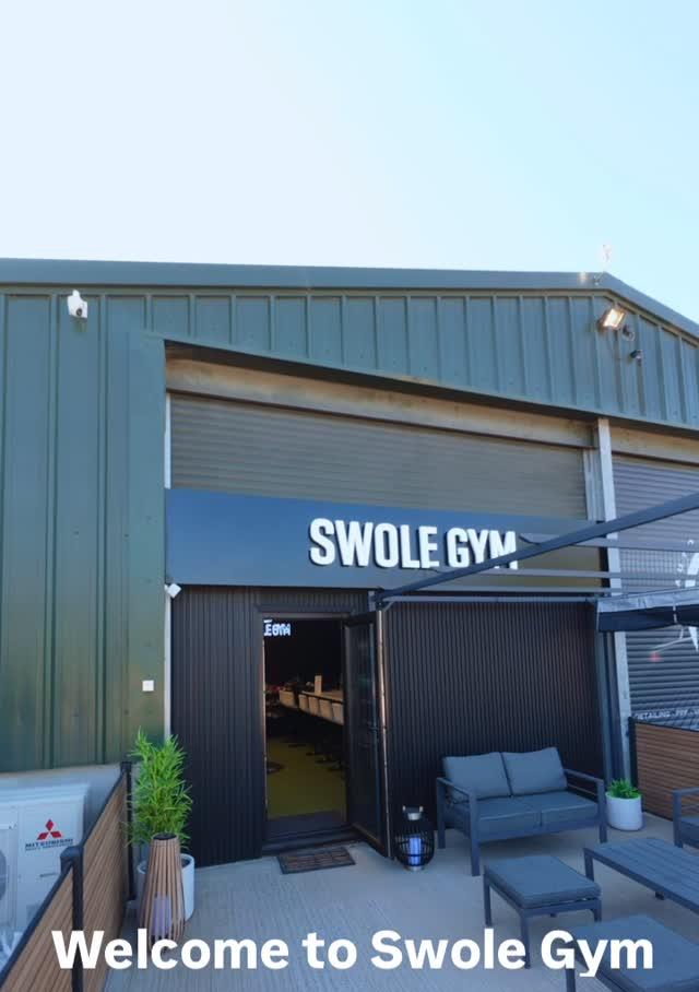 The entrance to Swole Gym at Valentines Farm, Ripley